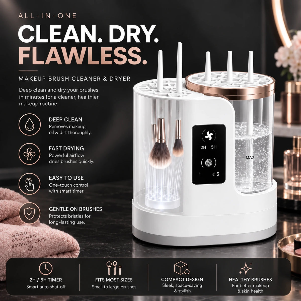 All-in-One Makeup Brush Cleaner & Dryer